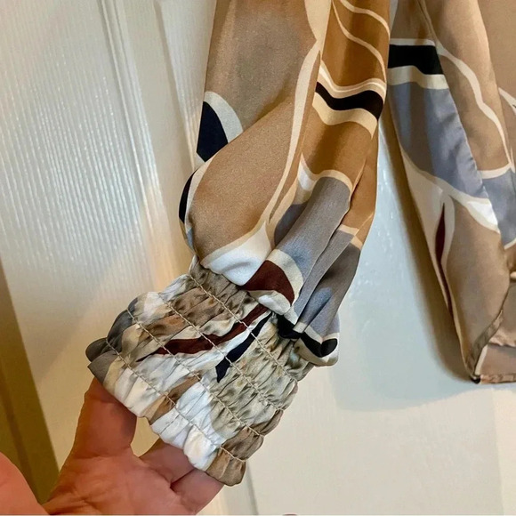 Chenault multi pattern color blouse. Size Small - Picture 4 of 5